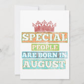 Im August Geborene Personen - August zum Geburtsta Einladung (Rückseite)