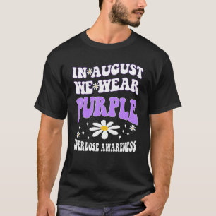 Im August tragen wir ein Lila Bewusstsein für Über T-Shirt