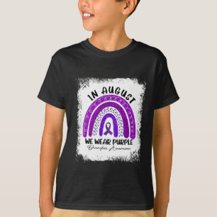 Im August tragen wir ein Lila Bewusstsein für Über T-Shirt
