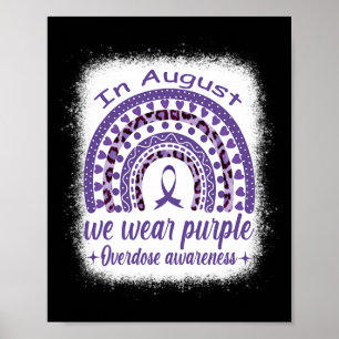 Im August tragen wir Lila Rainbow-Überdosierungswa Poster