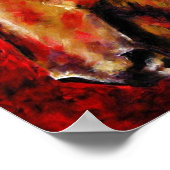 Im August Wind (Palomino Pferd) Kunstdruckerei Poster (Ecke)