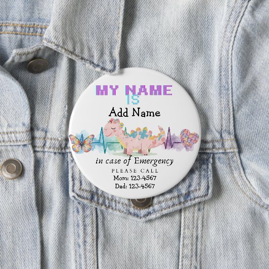 I'm autistic emergency pin Button badge (Beispiel)