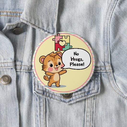 I'm autistic No Hugs please pin Button badge (Beispiel)