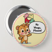 I'm autistic No Hugs please pin Button badge (Vorne & Hinten)