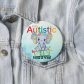 I'm autistic non verbal pin badge Autism Alert Button (Beispiel)