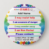 I'm autistic non verbal pin Button badge (Vorderseite)
