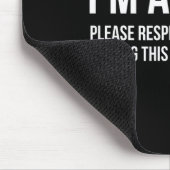 I'm Awake Respect My Privacy Funny Sleep Deprivati Mousepad (Ecke)