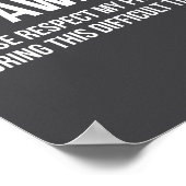 I'm Awake Respect My Privacy Funny Sleep Deprivati Poster (Ecke)