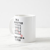 Im Babysitter finde ich immer eine Lösung Tasse (Vorderseite Links)