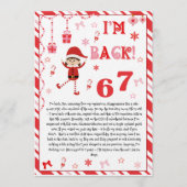I'm back Elves Letter - Elf Welcome letter card Einladung (Vorderseite)