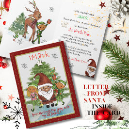 I'M Back from North Pole Card | Message from Santa Feiertagskarte