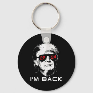Im Back Trump 2024 Patriotic nehmen Amerika zurück Schlüsselanhänger