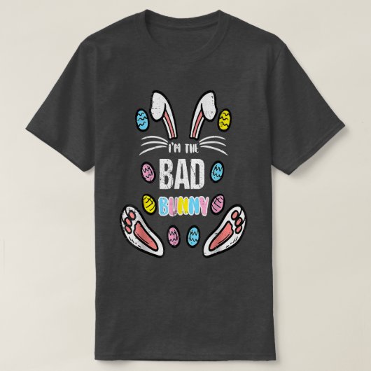 Im Bad Bunny Happy Ostereier Jagen T-Shirt (Design vorne)