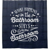 Im Badezimmer moderne Maskuline Sassy blau Streife Duschvorhang (Vorderseite)