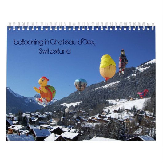 Im Ballon aufsteigen in Chateau d'Oex Kalender (Titelbild)