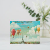 Im Ballon aufsteigen über Paris Postkarte (Stehend Vorderseite)