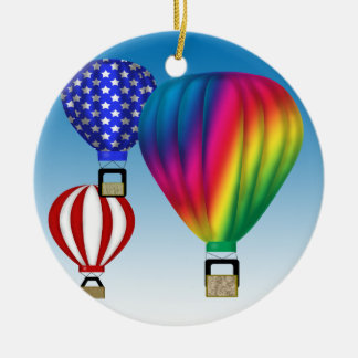 Im Ballon aufsteigende Verzierung 2 Keramik Ornament