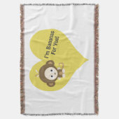 Im Bananen für dich Monkey Decke (Vorderseite Vertikal)