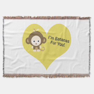 Im Bananen für dich Monkey Decke