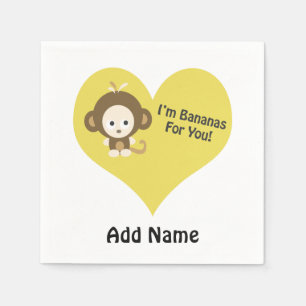 Im Bananen für dich Monkey Serviette