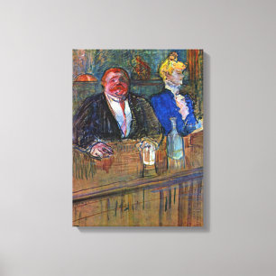 Im Bar von Toulouse Lautrec, Vintage Fine Art Leinwanddruck