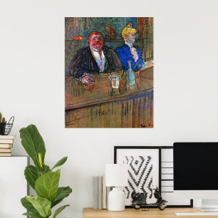 Im Bar von Toulouse Lautrec, Vintage Fine Art Poster