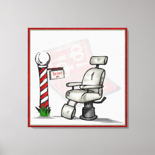 Im Barbershop-Dekor Leinwanddruck