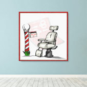 Im Barbershop-Dekor Leinwanddruck (Insitu (Holzboden))