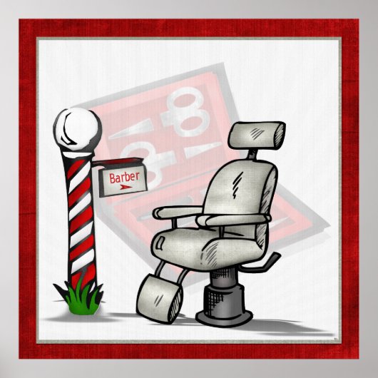 Im Barbershop-Dekor Poster (Vorne)
