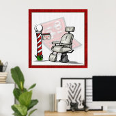 Im Barbershop-Dekor Poster (Heimbüro)