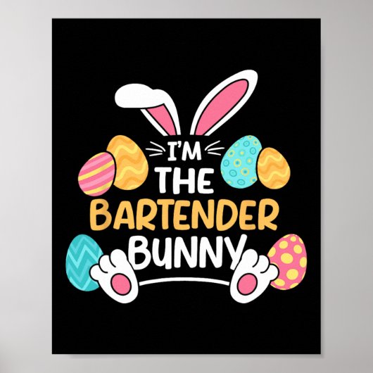 Im Barkeeper Bunny Bartending OsterMixologis Poster (Vorne)