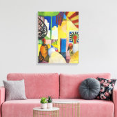 Im Basar | Auguste Macke | Leinwanddruck (Insitu (Wohnzimmer))