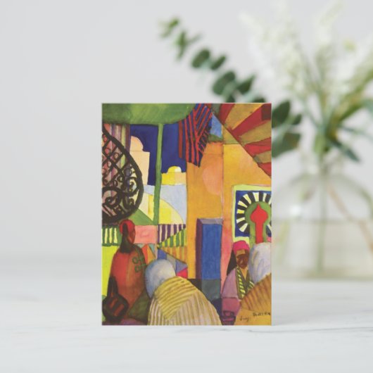 Im Basar Tunesien August Macke Postkarte (Stehend Vorderseite)