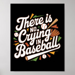 Im Baseball-Funny-Baseball-Quot gibt es kein Weine Poster