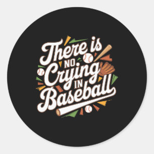 Im Baseball-Funny-Baseball-Quot gibt es kein Weine Runder Aufkleber