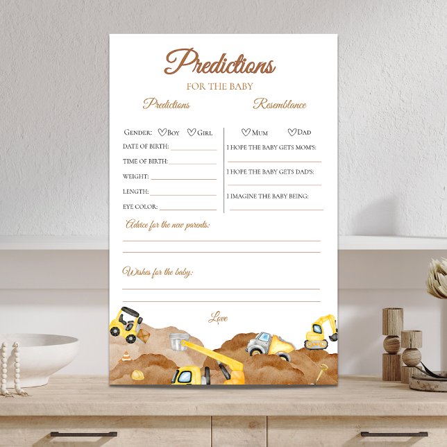 im Bau Babydusche Vorhersagen Spiel (Von Creator hochgeladen)