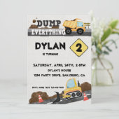 Im Bau befindlicher Party-Lkw Einladung (Stehend Vorderseite)