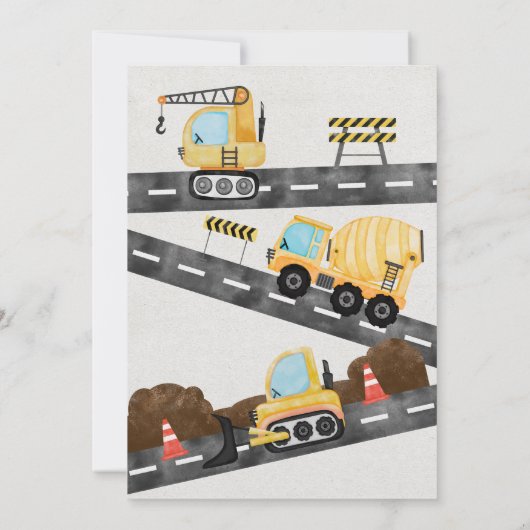 Im Bau befindlicher Party-Lkw Einladung (Rückseite)