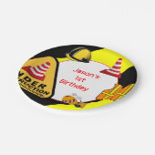 Im Bau Betonmischer Geburtstagsfeier Pappteller (Schrägansicht)