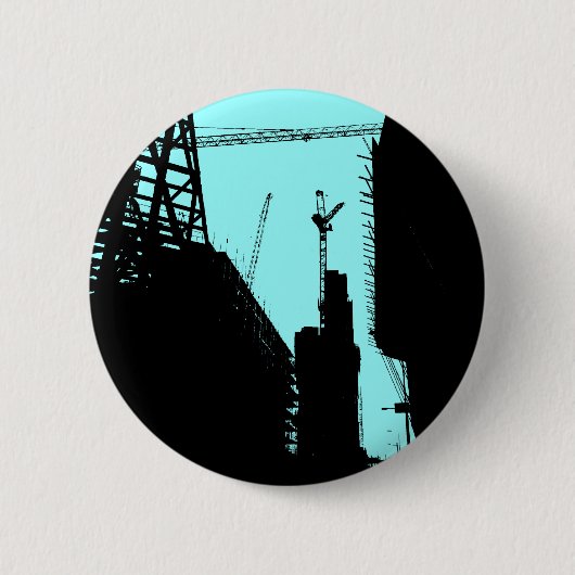 Im Bau - Blau Button (Vorderseite)