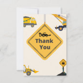 Im Bau! Geburtstag Dankeskarte (Rückseite)