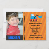 Im Bau Geburtstag Einladung (Vorderseite)