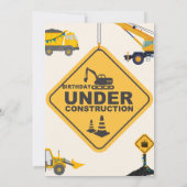 Im Bau! Geburtstag Einladung (Rückseite)