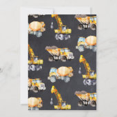 Im Bau Geburtstagsjunge Einladung (Rückseite)