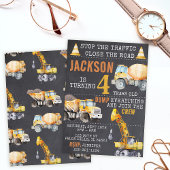 Im Bau Geburtstagsjunge Einladung