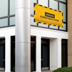 Im Bau Gelbe Gefahr Groß Banner