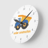 Im Bau Kipper Runde Wanduhr (Winkel)