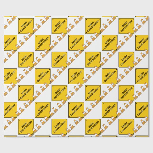 Im Bau mit Kegeln Geschenkpapier (Flach)