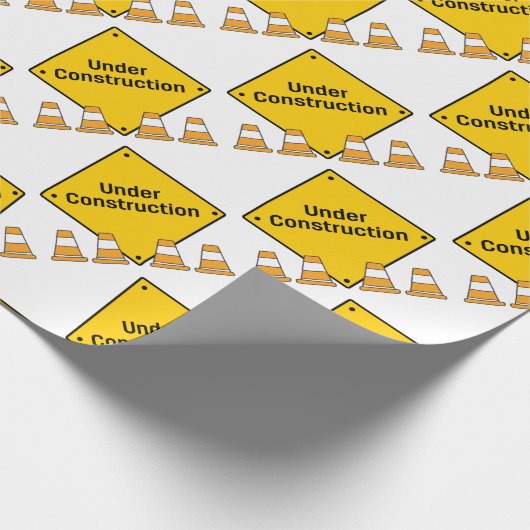 Im Bau mit Kegeln Geschenkpapier (Ecke)