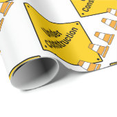 Im Bau mit Kegeln Geschenkpapier (Rolleneckpunkt)